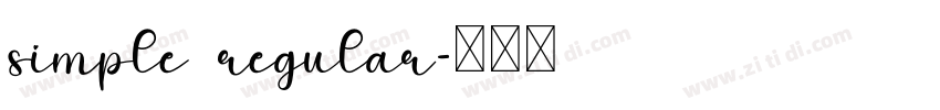 simple regular字体转换